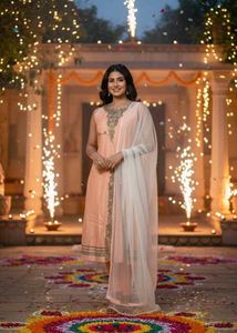 Stunning 2-in-1 Lehenga with Churidaar Suit Set