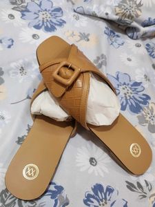 Tan Buckle Slides