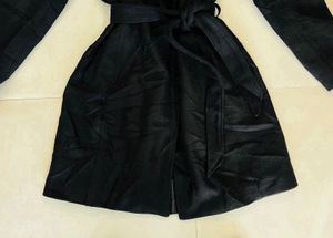 women’s  Black elegant Trench Coat