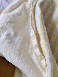White Kurti With Golden Lines