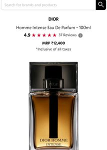 Dior Homme Intense 100ml Full Bottle