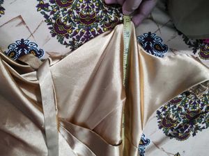 Golden Satin Party Dress
