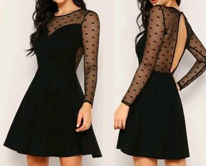Chic Black Polka Dot Dress