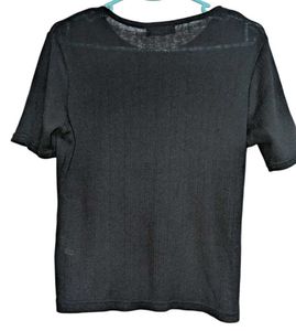 Black Basic transparent women Tee