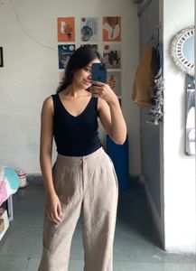 Linen Wide Leg Pants And Top