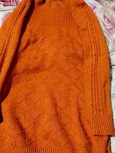 Orange Sweater Dress