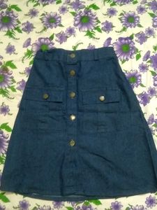 Denim A-Line Skirt