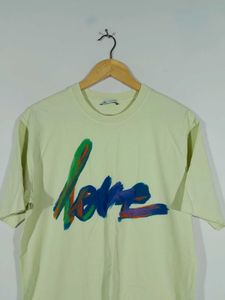 Lime Green Printed Oversized T-Shirt Men&#39;s