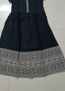 Black Dress with Geometric Pattern