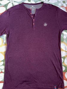 Men’s Branded  Purple Color Tshirt