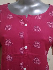 Pink Color Printed Kurti