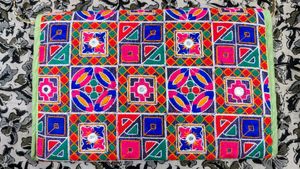 Polysilk Embroidered Sling Bag