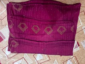 Elegant maroon Saree