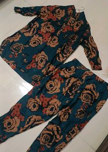 Floral Print Cord Set