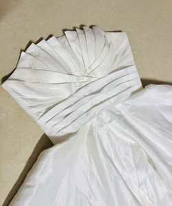 Elegant Cindrella White Strapless Dress