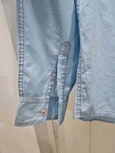 Mufti Blue Casual Shirt