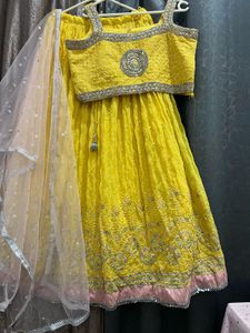 Yellow Embellished Lehenga Choli