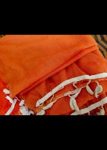 new Orange Dupatta with Tassels