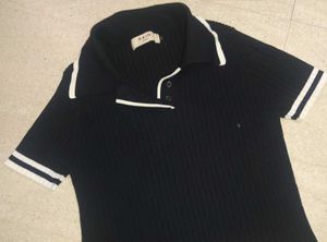 Black NAIN Polo Top