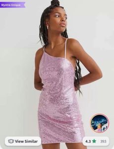 Sparkly Pink Mini Dress