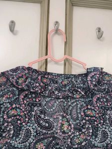 Paisley Print Ruffle Dress