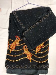 Elegant Zari Look Black Saree