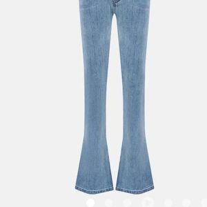 Light Wash Flare Jeans &amp; Black Boots