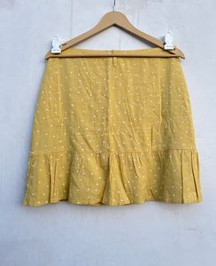 Yellow Polka Dot Ruffle Skirt