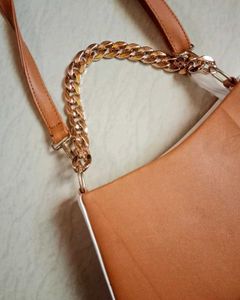 Sling Bag with Golden Strap