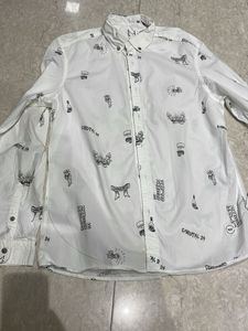 Patterned Button-Down Shirt