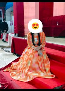 Orange Tie-Dye Gown