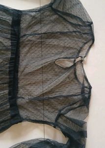 Sheer Net Midi Dress