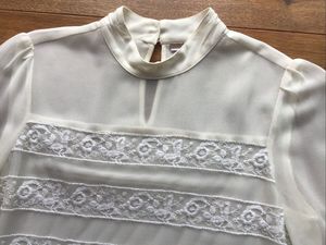 Next Ladies Cream, Long Sleeved Blouse