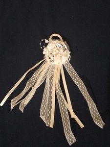 Elegant White Wrist Corsage with Lace