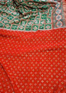 S5 Hathi Printed Saree With Ateched Blouse