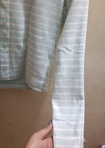 Striped Crop Top - Light Green