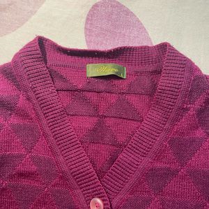 Ladies V Neck Cardigan