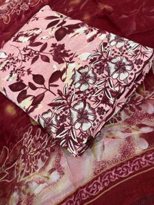 pure cottan print with work ☑️Bottam Suit Piece