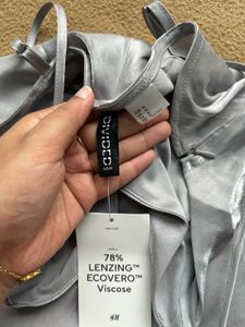 H&amp;M Silver Slip Dress