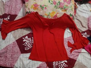 Beautiful Red Strachable Top