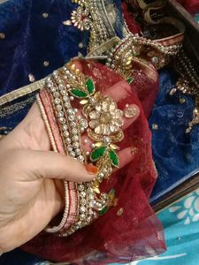 Heavy Bridal Saree With Unstichd Blouse