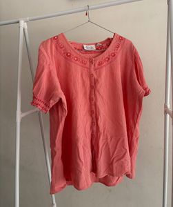 Vintage d&co Embroidered Blouse