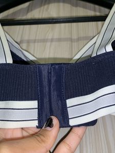 Westside Blue V-Neck Padded Bra Size 30B