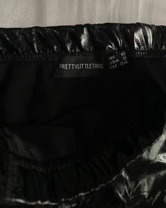 Black Lace-Up Mini Skirt