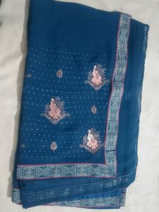 Elegant Blue Saree