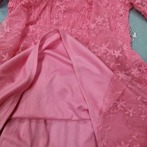Girls Pink Tiered Dress