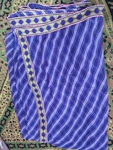 lariya Purple Saree with Border lace