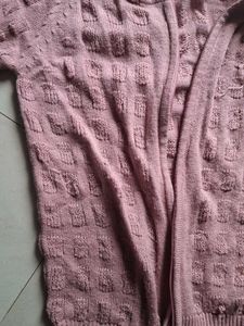 Dusty Rose Knit Cardigan