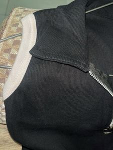 🖤🤍 Pilot Half Zip Top | Black &amp; White Crop Style