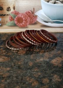 Red &amp; Gold Bangles For Baby Girls 6month - 2years
